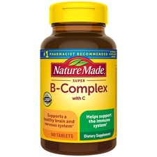 Nature Made Super B Complex with Vitamin C 140 Count Immune Support Tablets