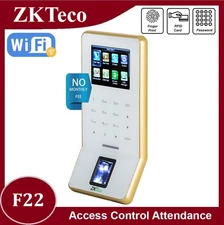ZKTeco F22 Fingerprint Time Clock Employee Time Attendance No Monthly Fees