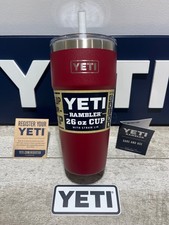 Taza de paja apilable YETI Rambler 26/ahora 30 oz RARA RETIRADA 🍁¡ROJA COSECHA! 🍎 Nuevo con etiquetas