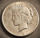 1927-S PEACE SILVER DOLLAR  ** A VERY FINE COIN ** (7983)