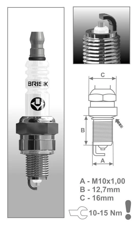 Bujía Silver Racing para GAS GAS MC 65 2021 2022 2023 2024 2025 Foto 2 de 2