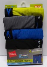 Hanes X-Temp Boys Tagless Boxer Briefs Lightweight Mesh 4 Pack M/M 10-12
