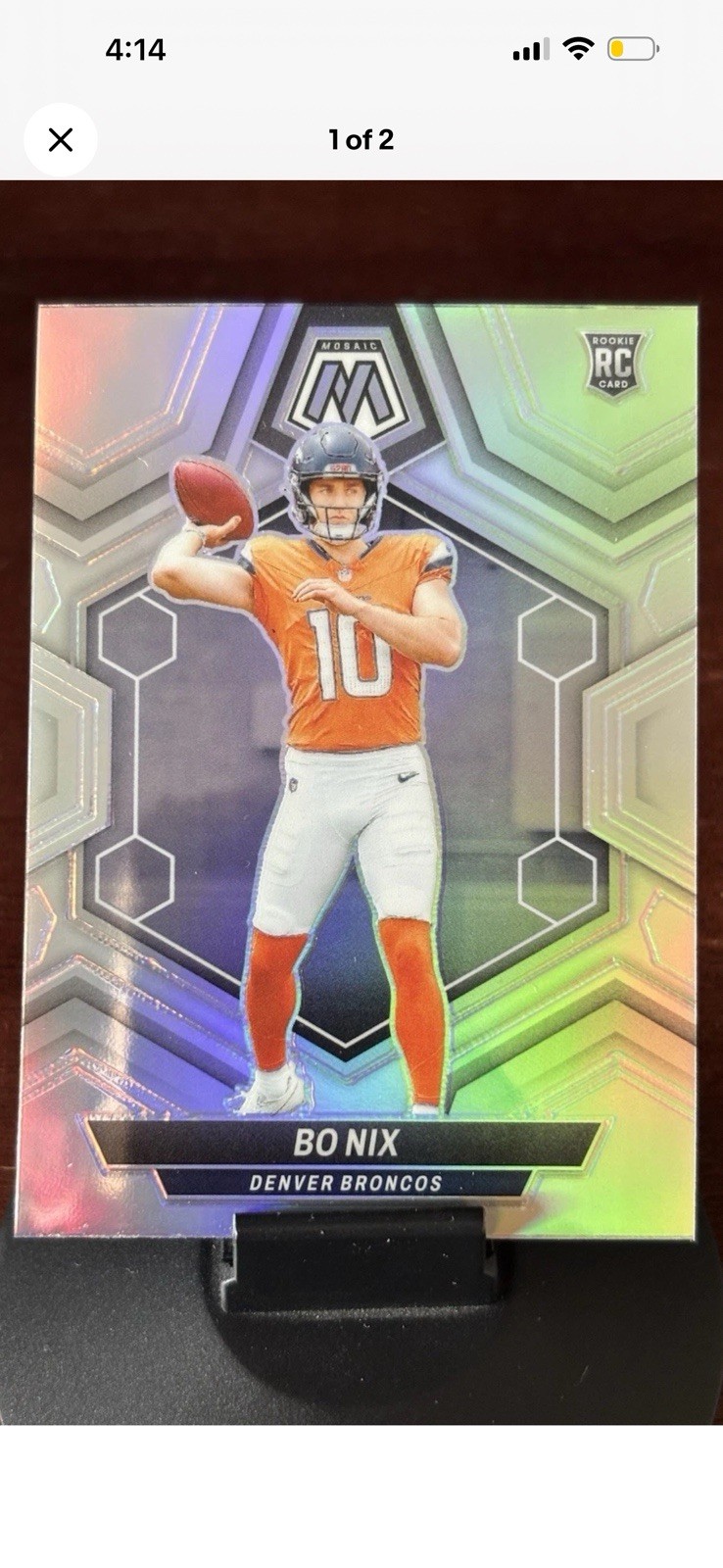 2024 Panini Mosaic - Rookies Bo Nix #312 Silver Prizm (RC)