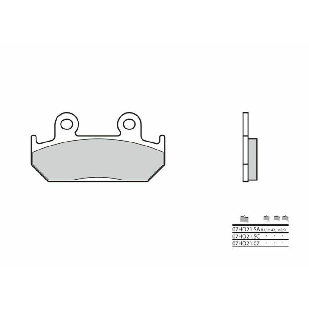 Brembo Organic Brake Pads 07HO2107 For Motorcycle Scooter Parts