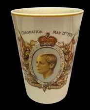 1937 Edward VIII Coronation Beaker, Woods Ivory Ware - Excellent Condition