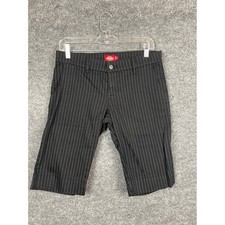 Dickies Pinstripe Shorts Kids 5 Black Excellent NHB6011 Stretch Workwear