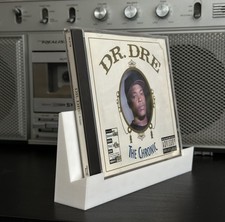 CD Case Display Pedestal Stand - White