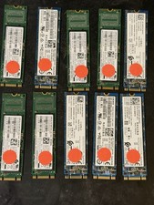 *LOT Of 10* 128gb M.2  2280 Sata SSD Drives Tested And Working 83-100% Wiped