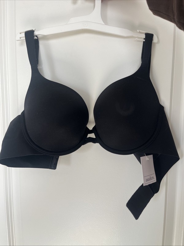 Auden Light Lift Plunge Coverage Bra Women's Size 36C - Black