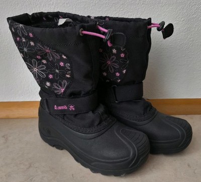 Kamik Winterboots für Mädchen - Gr. 4 (ca. Gr. 36) - Schwarz / Rosa
