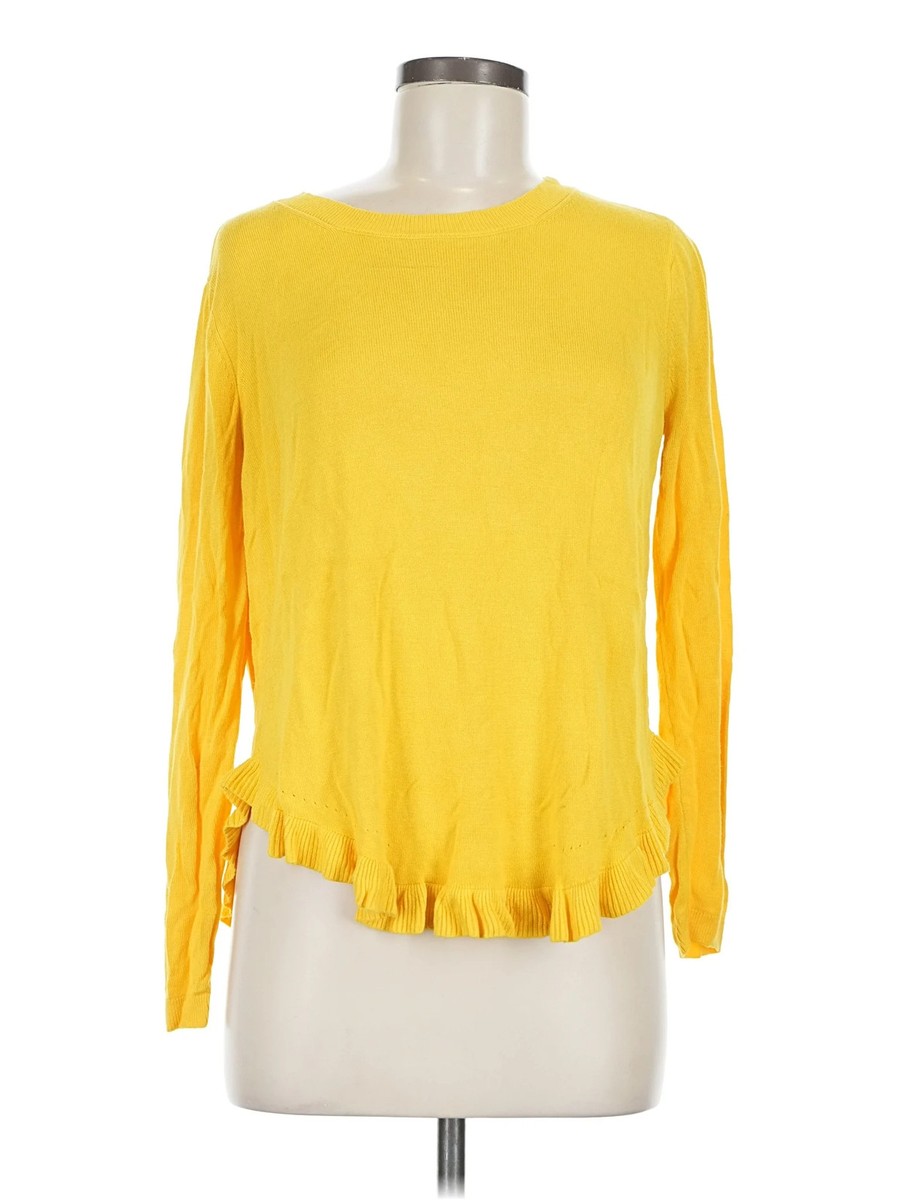 MICHAEL Michael Kors Women Yellow Pullover Sweater M