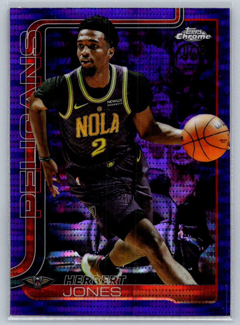 Herbert Jones 2025-26 Topps Chrome Purple Prism Refractor /75 - Pelicans