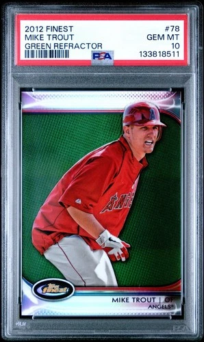 PSA 10 - /199 2012 Topps Finest - Mike Trout #78 Green Refractor