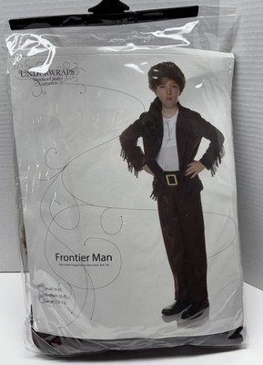 NIP American Western Frontier Man Child M 6-8 Underwraps Kids Fringe Jacket