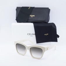 New Celine CL40253I 25F Ivory/Brown Gradient 55-18-140 Sunglasses