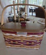 Longaberger 2015 Red Christmas Collection Yuletide Greeting basket lid protector