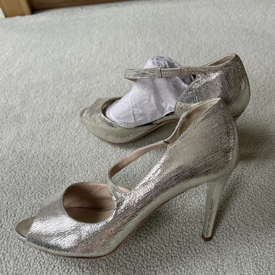 MIMO Venezia High Heels Pumps Damenschuhe Gr.40 Leder Gold/Silber NEU Schuhe TOP - Bild 2 von 4