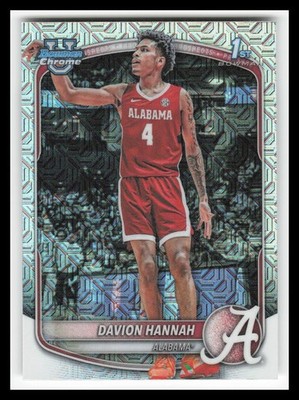2025-26 Bowman Chrome University Prospects Mojo Refractors #BCP46 Davion Hannah