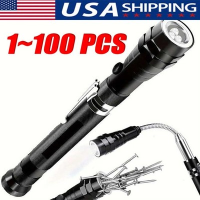 3 In 1 Flexible Magnetic Telescopic Flashlight Magnet on Both Ends & 3 LED Light