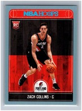 2017-18 Panini NBA Hoops Zach Collins PLATINUM RC #260 SP Parallel Rookie Card. rookie card picture