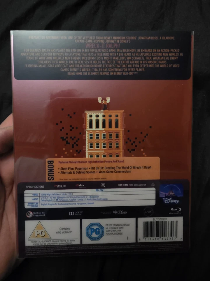 DISNEY'S WRECK IT RALPH - UK EXCLUSIVE MONDO ARTWORK BLU-RAY STEELBOOK RARE OOP - Image 2 of 2