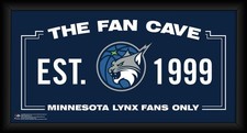 Minnesota Lynx Framed 10" x 20" Fan Cave Collage
