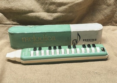 Hohner Melodica Soprano 1960 Green Vintage Musical Instrument High