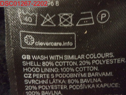 NWOT - Stain, H & M Unisex Kids Black Hoodie, Size 12-14 Years - Picture 5 of 6