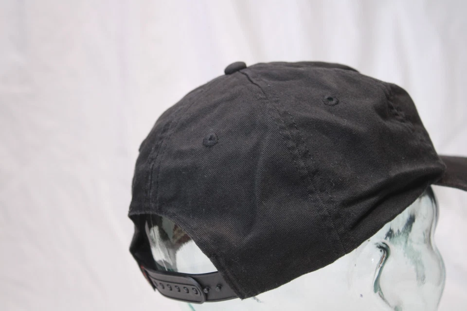 Globe Hat Cap Trucker Snap Back Adjustable Black Red - Image 3 of 4