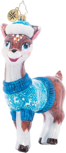 Hand-Crafted European Glass Christmas Tree Decorative Ornament, Bundle up Baby D