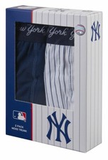 New York Yankees Men's 2 Pack Trunk Plain Boxer Shorts large