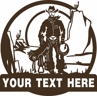 Cowboy Saddle Rope Custom Rodeo Lasso Car Truck Window Vinyl Decal ...