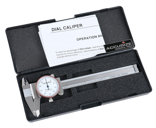 0-4 Inch by 0.001 Inch Precision Dial Caliper, Stainless Steel, Fitted Box - Picture 10 of 12