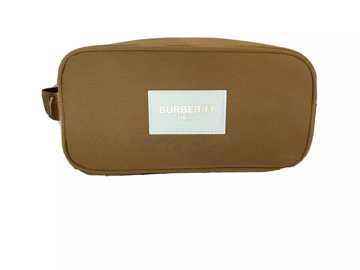 Burberry Hero Large Pouch Dopp Kit Shaving Case Toiletry Bag Case Unisex