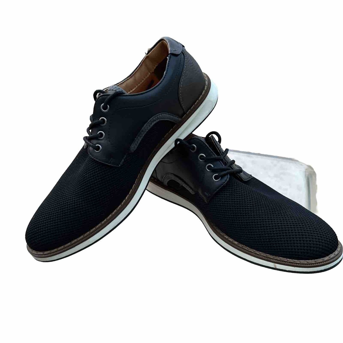 Mix No. 6 Bache Charcoal / Black Men’s Oxford Dress Shoes 12 Mix No. 6 Black Bache Oxford Dress Shoes Lace Faux Leather  main image 3