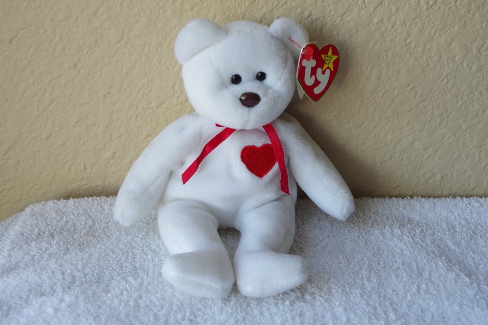 TY Beanie Babies, Valentino the Bear DOB MFebruary 14, 1994, PVC Pellets, ERRORS TY Beanie Babies, Valentino the Bear DOB MFebruary 14, 1994, PVC Pellets, ERRORS