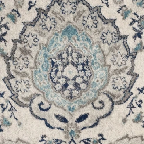 Rectangle Area Rug 3' X 5' Bohemian Transitional Cream Light Grey Easy Care NEW - Image 4 of 4