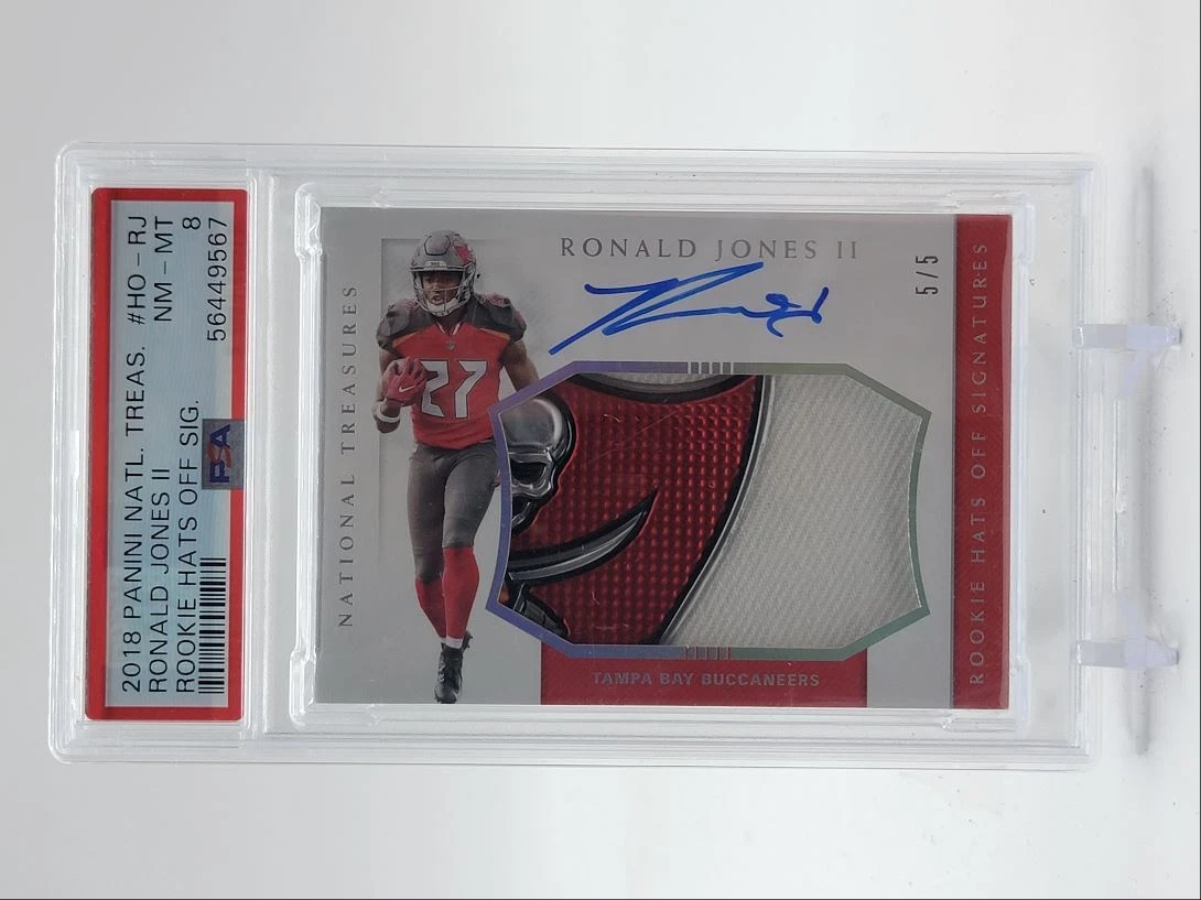 Ronald Jones II Panini National Treasures Rookie Hats Off Signatures #HORJ Base