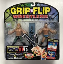 WCW nWo Grip N Flip Wrestlers CHRIS JERICHO DEAN MALENKO Figures ToyBiz WWE NEW!