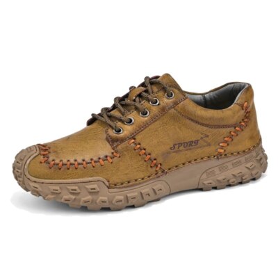 Handmade Casual Shoes Men's Non-Slip Outdoor Sneakers Comfortable Hiking Shoes
