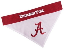 NCAA ALABAMA CRIMSON TIDE REVERSIBLE DOG PET BANDANA LICENSED