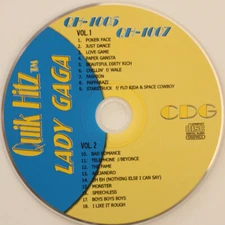 KARAOKE  LADY GAGA QUIK HITS-1005-7 SINGLE CD+G 18 TRACKS  NEW IN WHITE SLEEVE