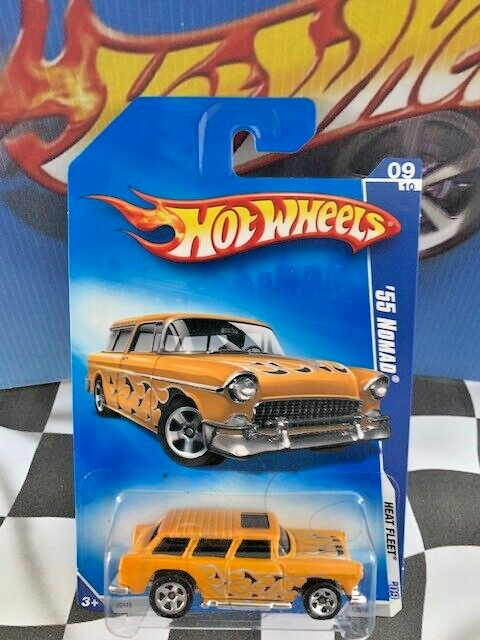 Hot Wheels 2009 HW Heat Fleet 9/10 125 1955 Chevrolet '55 Nomad ORANGE 5SP