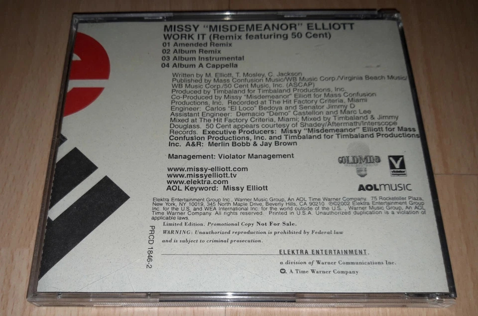 MISSY ELLIOTT  Work It  Remix All N My Grill💥 7 CD Single RAP Hip Hop LIL'KIM - Bild 3 von 4