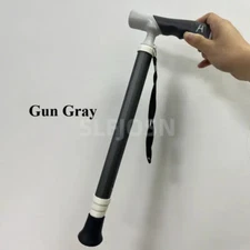 1PC Titanium Alloy Golden Retractable Cane Mountain Climbing Hiking Trekking