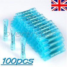100PCS Heat Shrink Wire Butt Connectors Seal Splice Crimp Terminals Waterproof