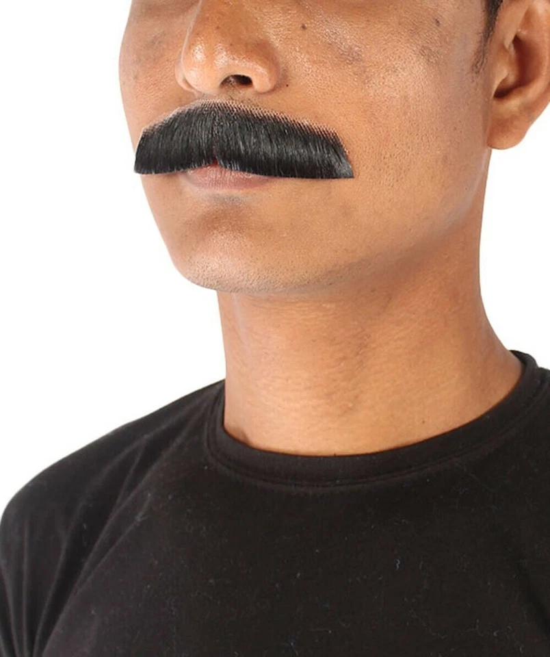 HPO Men's Synthetic Hair Mustache Cosplay Facial Hair - Image 2 of 4
