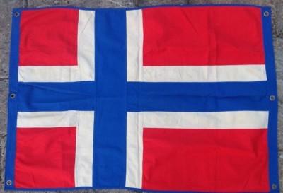 Norwegen Flagge komplett genäht Vintage Style 140 cm x 100 cm mit 6 Ösen - LETZTE