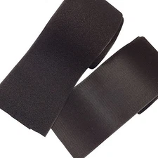 6 INCH x 5 Yards (15 Foot) Strong Sewing on Hook Loop Tape BLACK Non Sticky Back
