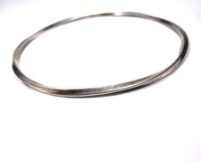 STACKABLE MODERN ROUND TWISTED DESIGN BANGLE 2.5mm BRACELET STERLING SILVER 925